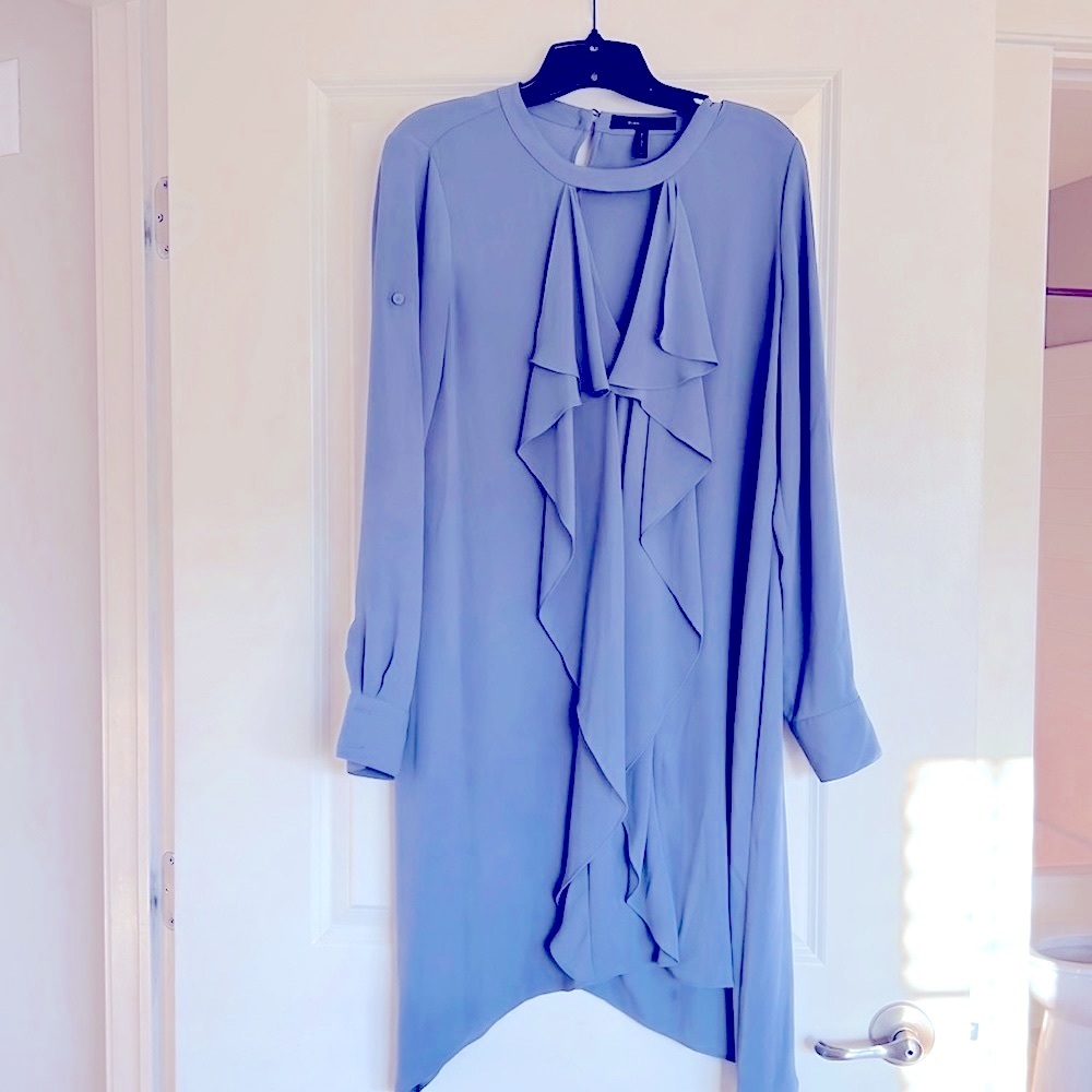 BCBG Blue Sheer Cynthia Dress